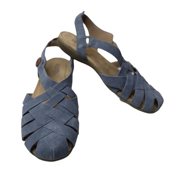Earth Women’s Belita Blue Suede Slingback Sandals - Picture 3 of 10